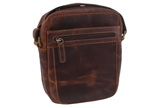 Pánske kožené crossbody tmavohnedý hunter 250587