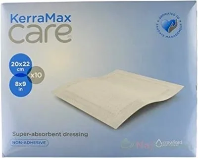 KerraMax Care krytie na rany, superabsorpčné, neadhezívne, 20 x 22 cm, 1x10 ks