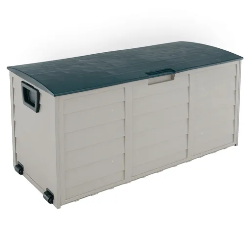 Záhradný úložný box, šedá/zelená, KORTEZ