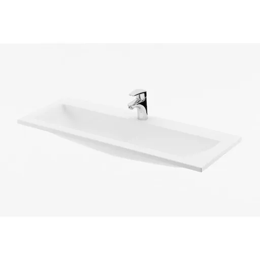 Ravak Clear umývadlo 100x38 cm otvor pre batériu, bez prepadu CLEARUM100