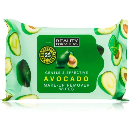 Beauty Formulas Avocado vlhčené obrúsky 25 ks