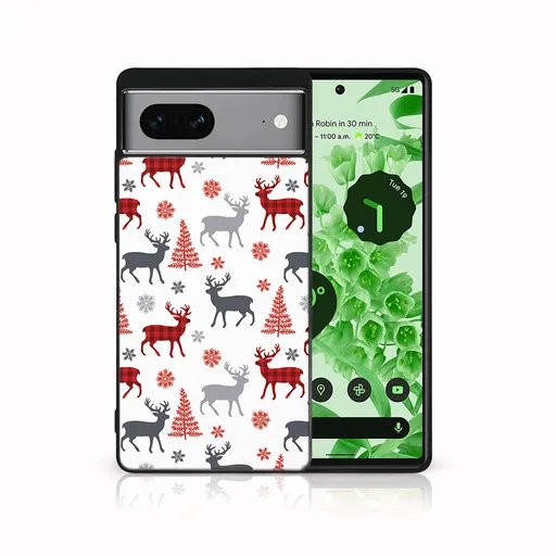 MY ART Kryt s vianočným dizajnom Google Pixel 7a DEER (068)