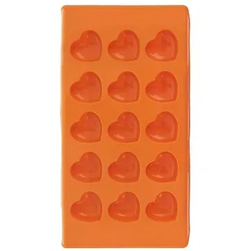Forma silikón na čokoládu SRDCE 15 – ORANŽOVÁ (151745)
