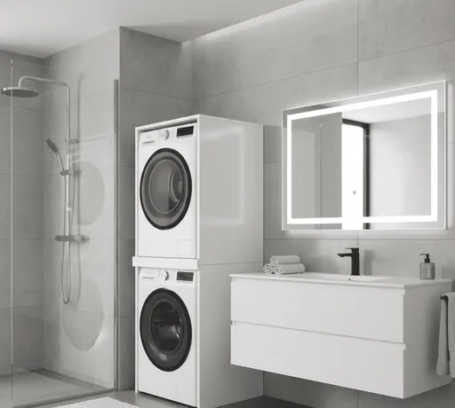 Elvisia Skrinka  na práčku a sušičku | biela