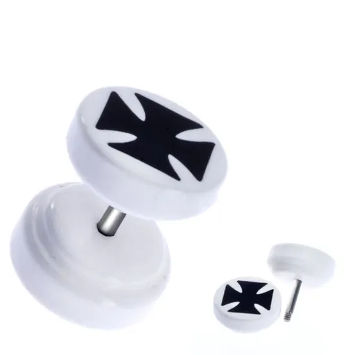 Falošný plug z akrylu so symbolom maltézskeho kríža