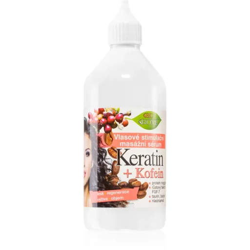 Bione Cosmetics Keratin + Kofein sérum pre rast vlasov a posilnenie od korienkov 215 ml