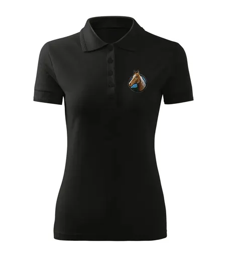 Bontis Polokošeľa s výšivkou Kôň - Čierna | L