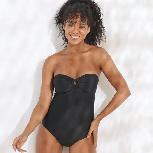 Jednodielne jednofarebné plavky Solaro s odnímateľnými ramienkami