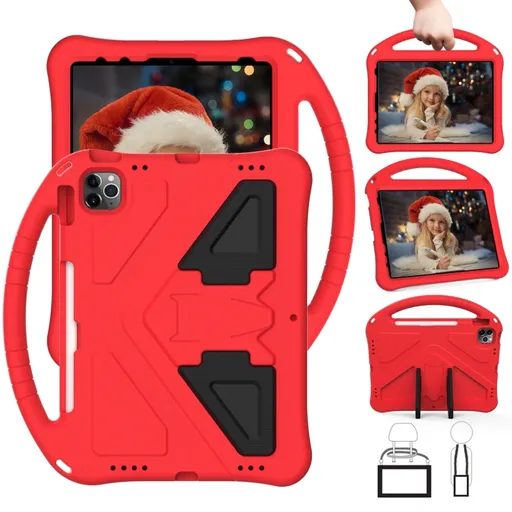 KIDDO Detský obal pre Apple iPad Pro 11 2024 / M5 2025 červený