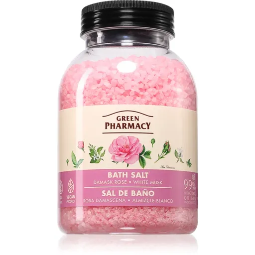 Green Pharmacy Damask Rose & White Musk Bath Salt relaxačná soľ do kúpeľa 1000 g