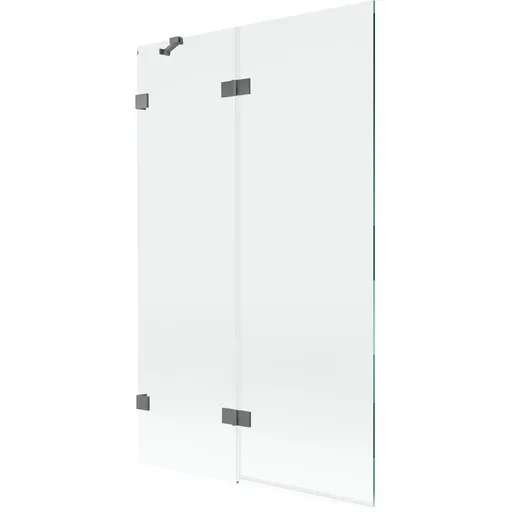 MEXEN/S - Lunar vaňová zástena 2-krídlová ľavá 110 x 150, transparent, grafit metal 897-110-100-95-00-L