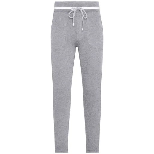 James & Nicholson (Daiber) Pánske tepláky s kontrastným pruhom JN780 - Šedý melír / biela | L