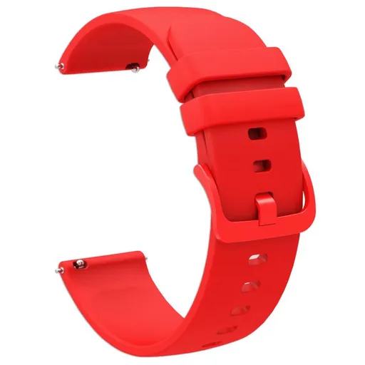 SILICONE Univerzálny remienok pre smart hodinky - šírka 18mm červený