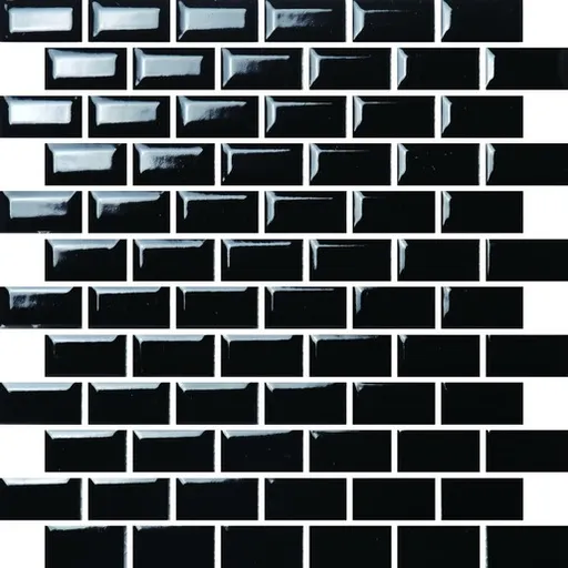 Keramická mozaika Premium Mosaic čierna 30x30 cm lesk MOS2348BK