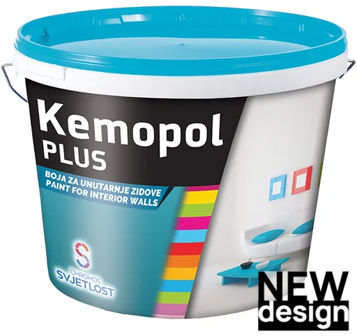 KEMOPOL PLUS - Vysoko krycia farba na steny biela 0,75 l