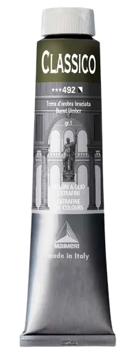 MAIMERI CLASSICO - Extra jemné olejové farby 492 - burnt umber, 0,2 L