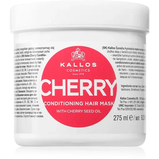 Kallos KJMN Professional Cherry hydratačná maska pre poškodené vlasy 275 ml