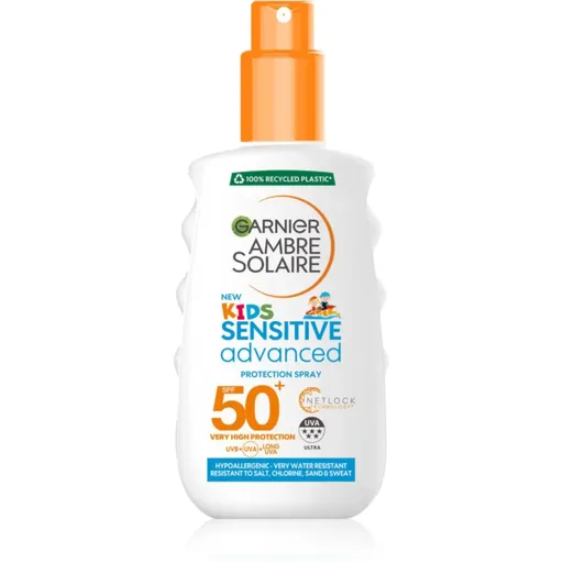 Garnier Ambre Solaire Advanced Sensitive Kids opaľovacie mlieko v spreji SPF 50+ 150 ml
