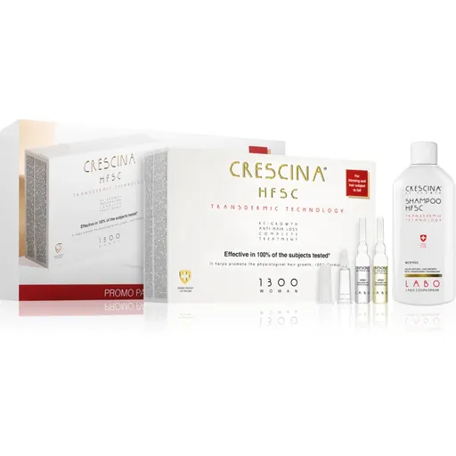 Crescina Transdermic 1300 Re-Growth and Anti-Hair Loss starostlivosť pre podporu rastu a proti vypadávaniu vlasov pre ženy výhodné balenie