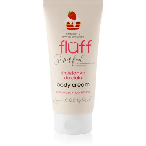 Fluff Superfood strawberry and White Chocolate telový krém 150 ml