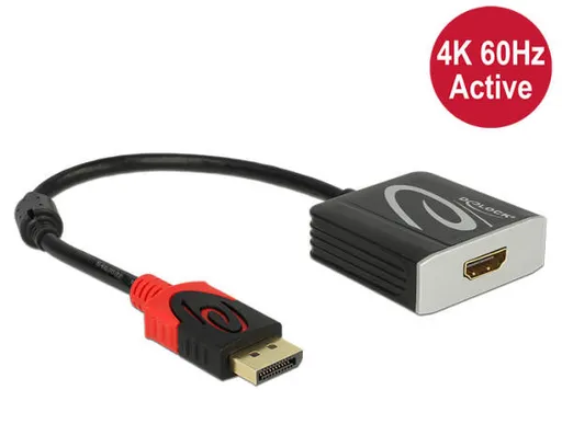 Delock Adaptér Displayport 1.2 samec > HDMI samica 4K 60 Hz aktívny