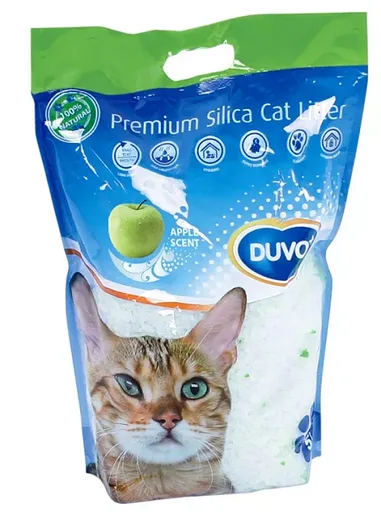Podstielka DUVO+ pre mačky Premium silikátová jablko 5 L