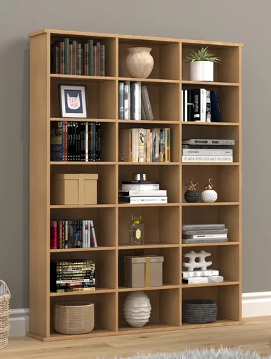 VCM Dřevěný stojan na CD a DVD Megosa M, buk