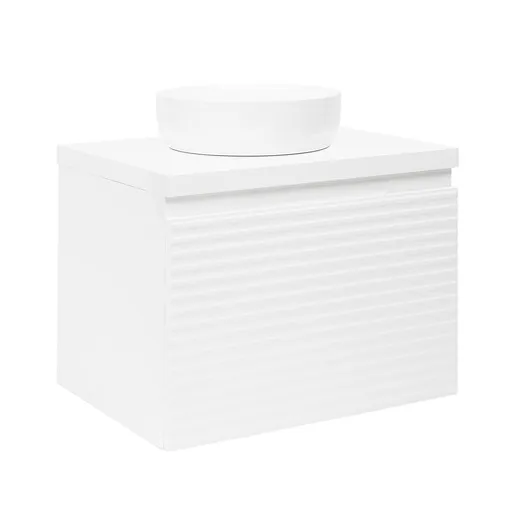 Kúpeľňová skrinka pod umývadlo Naturel Savona 58x43x44,8 cm biela lesk