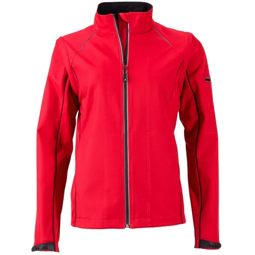 James & Nicholson (Daiber) Dámska softshellová bunda 2v1 JN1121 - Červená / čierna | 2XL