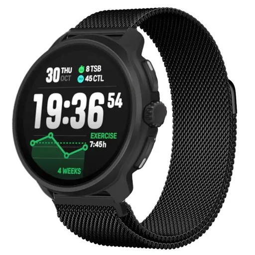 MILANESE Kovový remienok pre Suunto Race 2 čierny