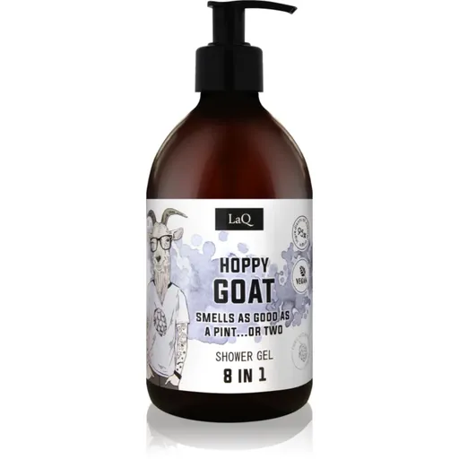 LaQ Goat From Poznaň osviežujúci sprchový gél 8 v 1 s extraktom z chmeľových šišiek 500 ml