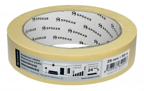 SPOKAR - Ekonomická maskovacia páska (25mm x 50m)