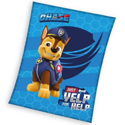 Detská deka Carbotex Paw Patrol Hero Chase, 110 x140 cm