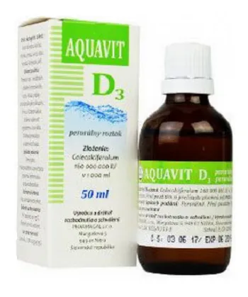 Aquavit D3 vitamínový perorálny roztok pre zvieratá 50ml