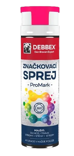 DEBBEX - Značkovací sprej PROMARK (ružová, 0,5 L)