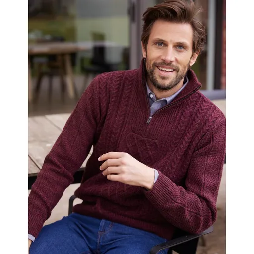 Pulóver so stojačikom na zips