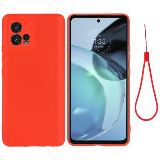 RUBBER Ochranný kryt pre Motorola Moto G72 červený