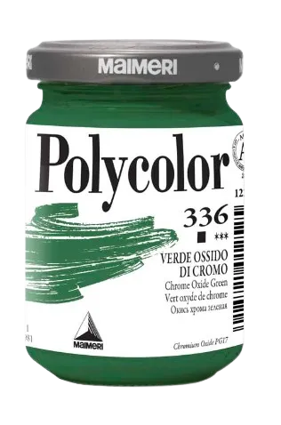 MAIMERI POLYCOLOR - Jemné vinylové farby 336 - chrome oxide green, 140 ml