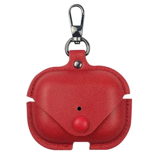 LEATHER POCKET Puzdro pre slúchadlá AirPods Pro 3 červené