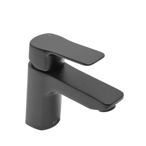 Umývadlová batéria SAT Cube Way bez výpuste čierna matná CU271C