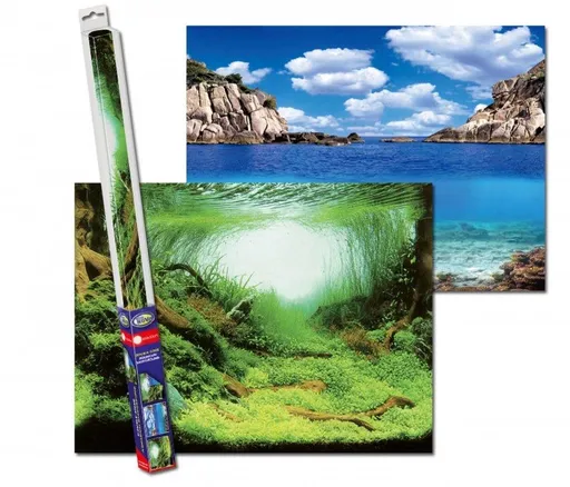 Aqua Nova pozadie XL rastliny / oceán 150 x 60 cm