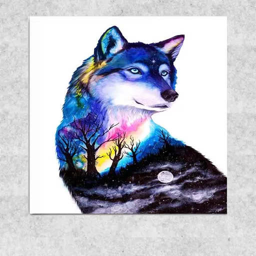 Foto na plátne Vlk art 70x70 cm