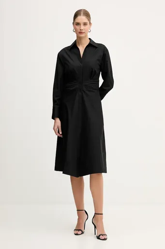 Bavlnené šaty BOSS Drepil