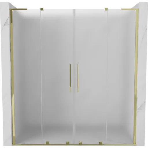 MEXEN/S - Velar L Duo posuvné sprchové dvere 170, dekor, zlatá 871-170-003-32-50