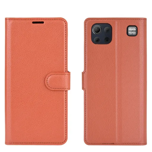 LITCHI Peňaženkový kryt LG K92 hnedý