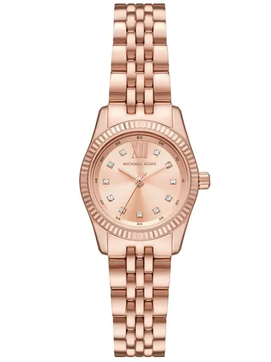 DÁMSKE HODINKY MICHAEL KORS MK4739 Lexington Peve Ružovo-zlatá nehrdzavejúca oceľ 26 mm + KRABIČKA