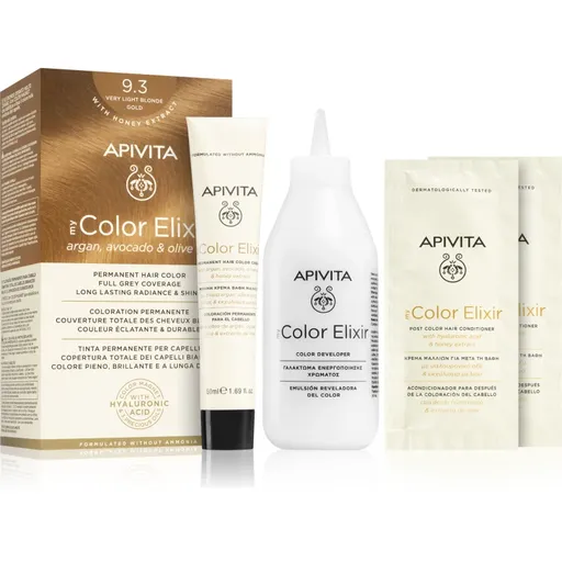 Apivita My Color Elixir farba na vlasy bez amoniaku odtieň 9.3 Very Light Blonde Gold 1 ks
