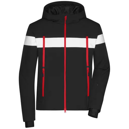 James & Nicholson (Daiber) Pánska športová zimná bunda JN1174 - Čierna / biela | 3XL