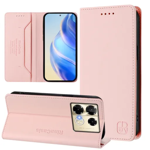 RINA Zaklápacie puzdro pre Infinix Note 40 Pro / 40 Pro+ 5G svetloružové