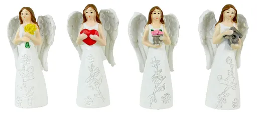 MAKRO - Anjel so srdcom 8,5x4cm rôzne druhy